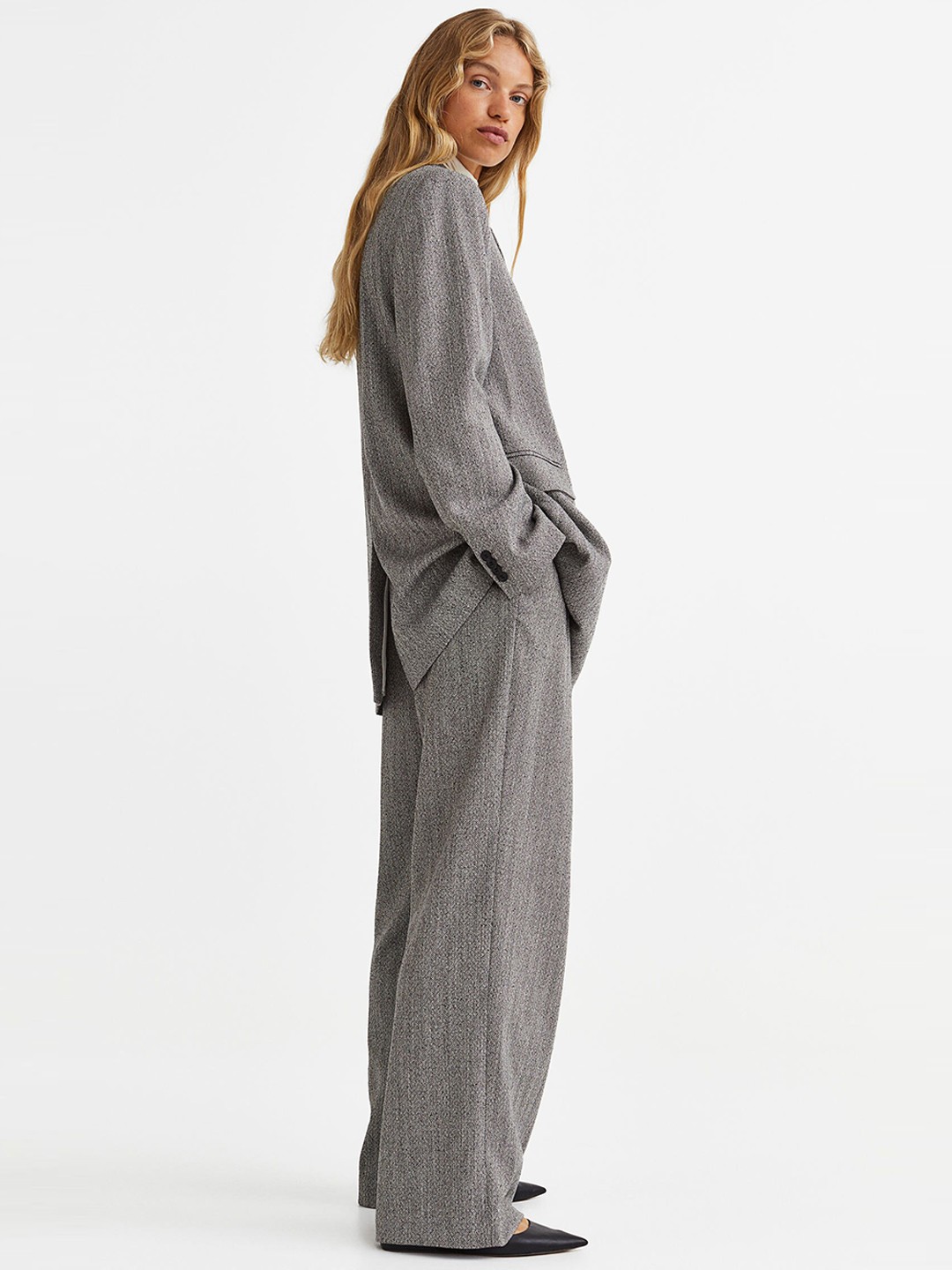 

H&M Woman Wide trousers, Grey