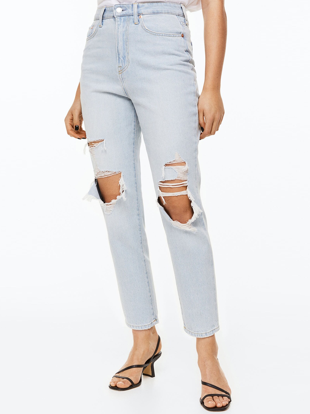 

H&M Mom Comfort Ultra High Cotton Jeans, Blue