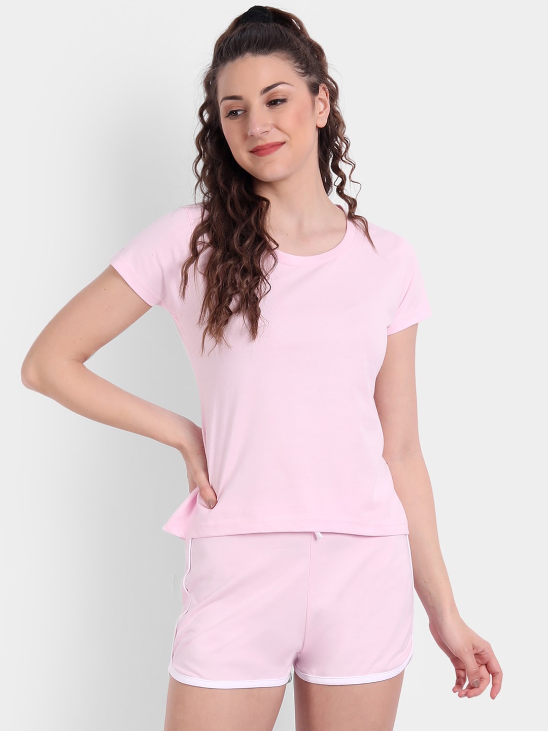 

COLOR CAPITAL Women Pure Cotton Night suit, Pink