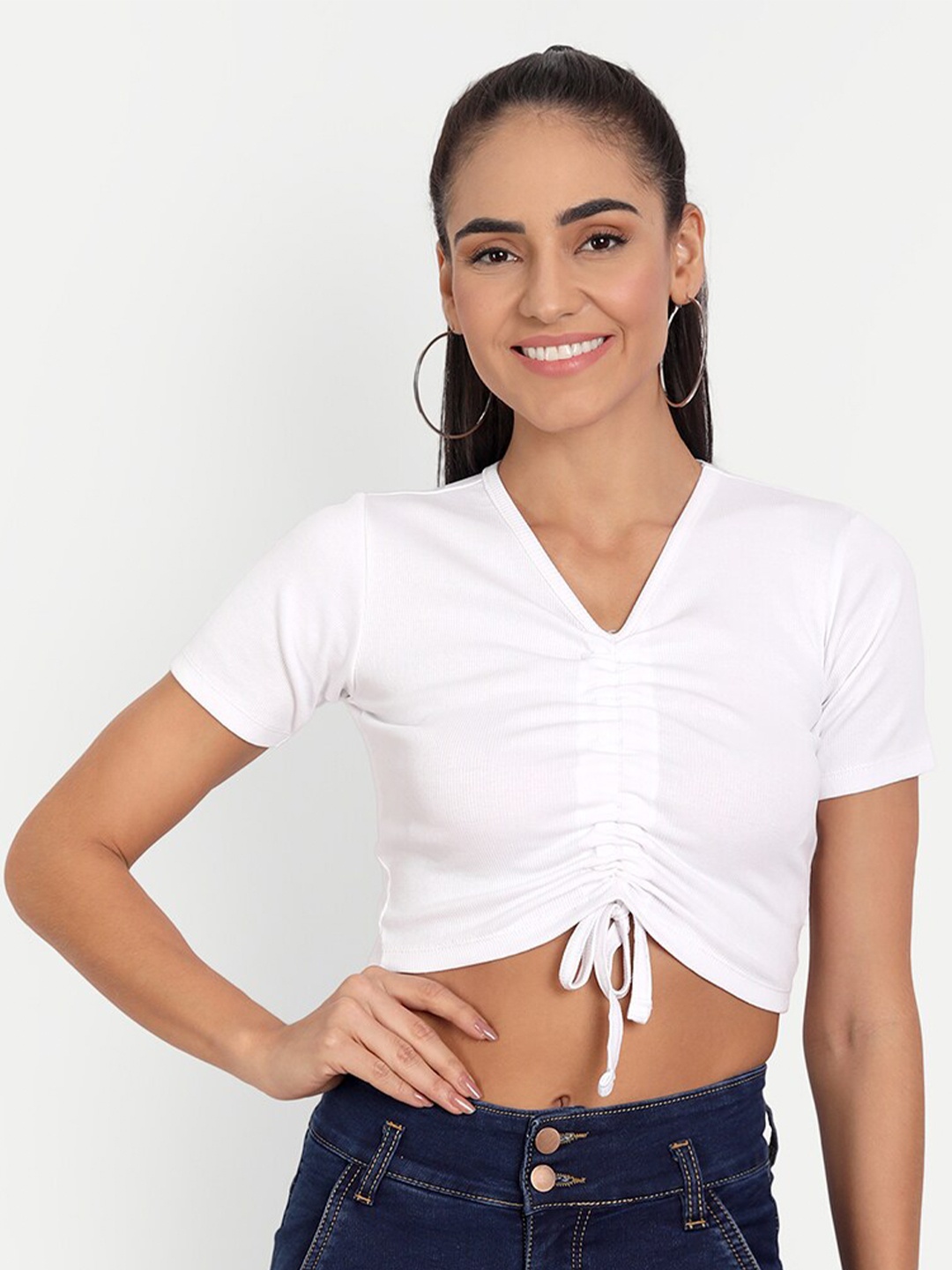 

COLOR CAPITAL Crop Top, White