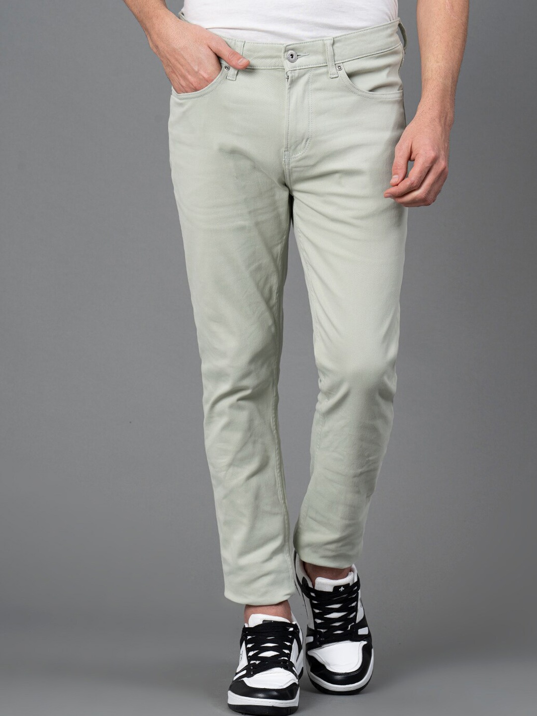 

Red Tape Men Cotton Skinny Fit Jeans, Green