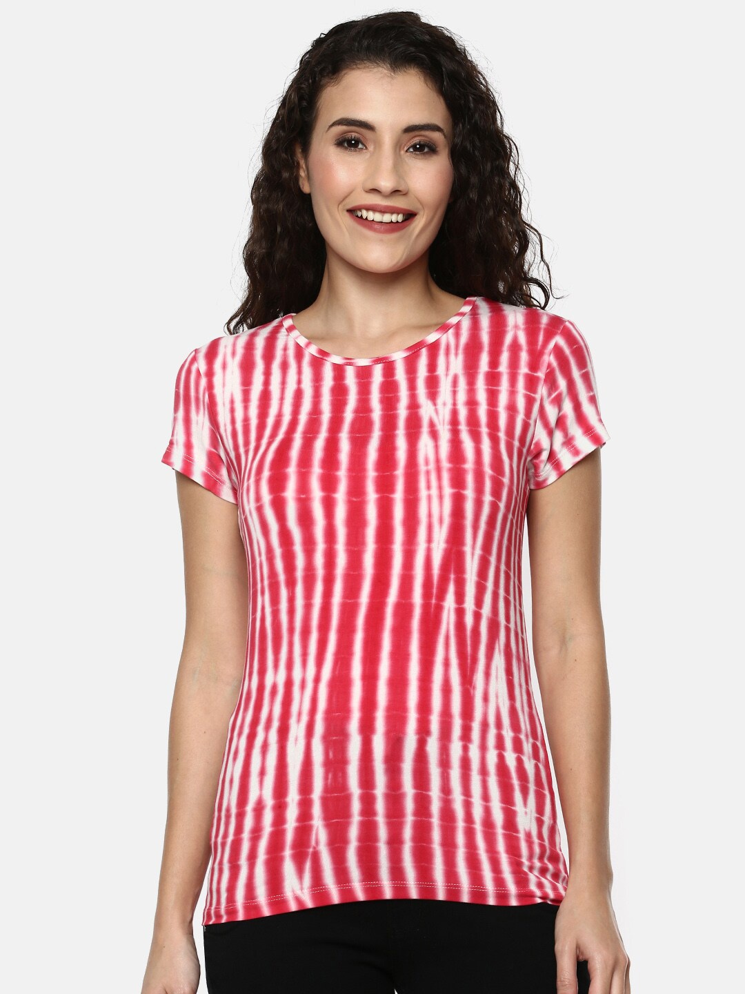

YCANF Cotton Striped Top, Red
