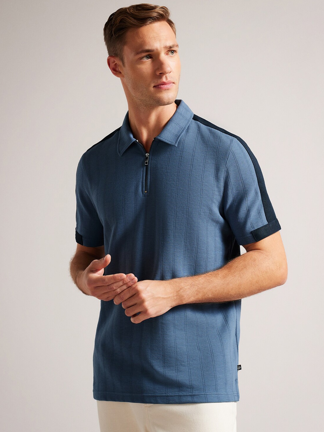 

Ted Baker Men Polo Collar T-shirt, Blue