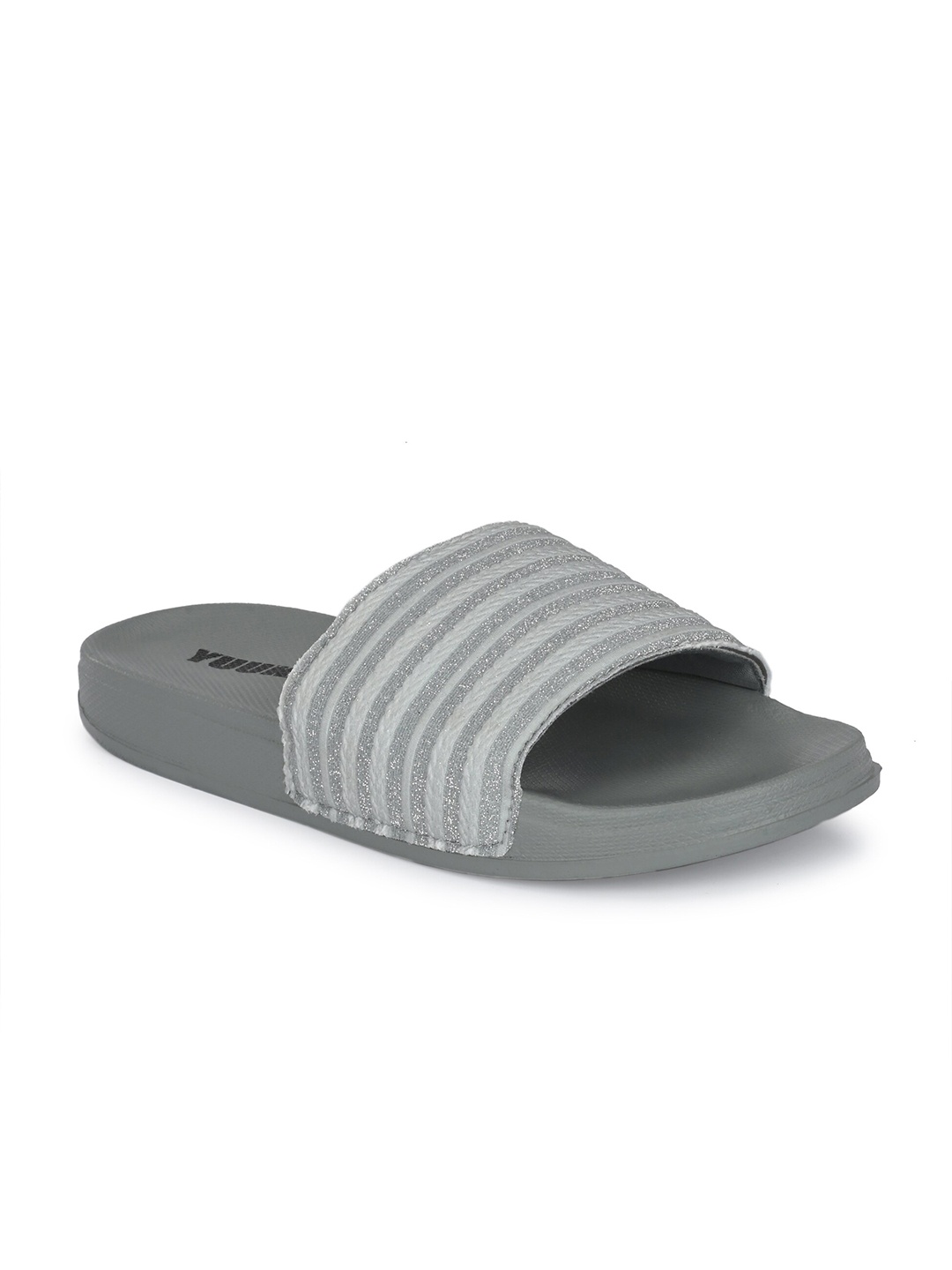 

Yuuki Women Striped Sliders, Grey