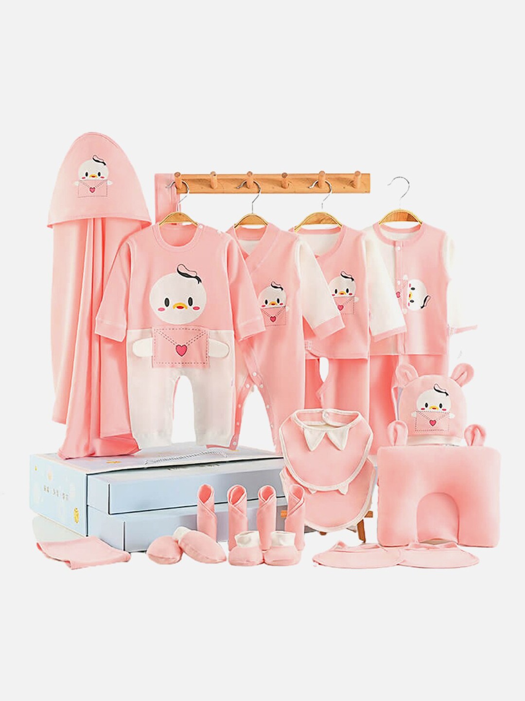 

Little Surprise Box LLP Infant Pack of 23 Pcs Printed Baby Apparel Gift Set, Pink
