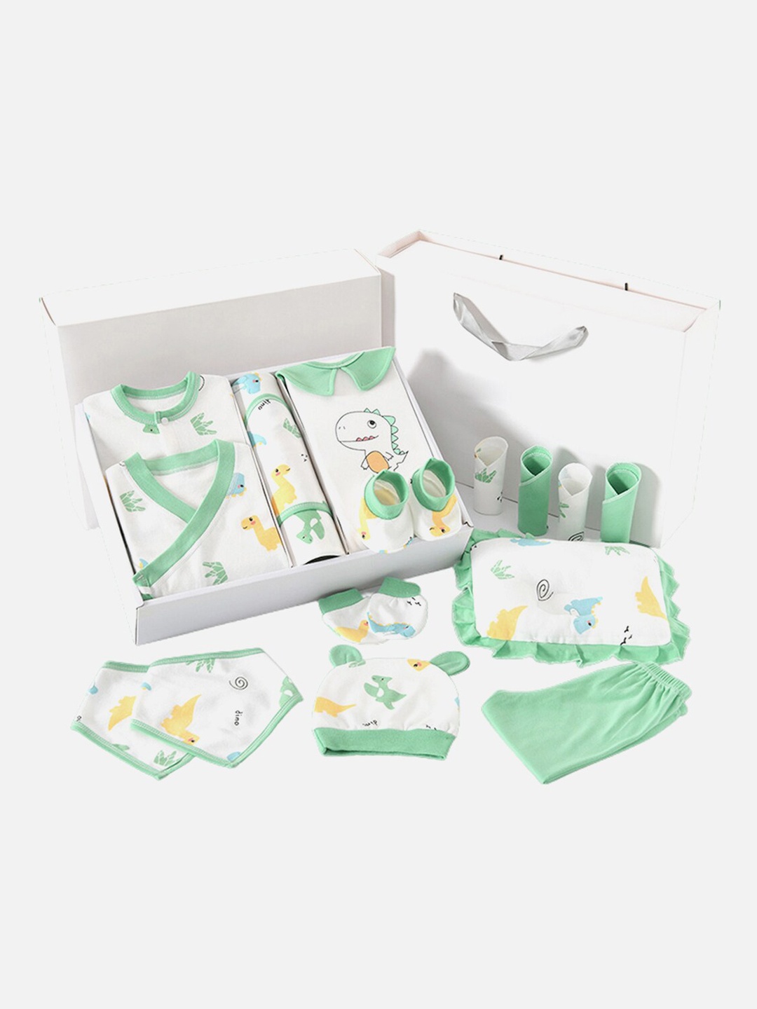 

Little Surprise Box LLP Infant 25 Pcs Printed Baby Apparel Gift Set, Green