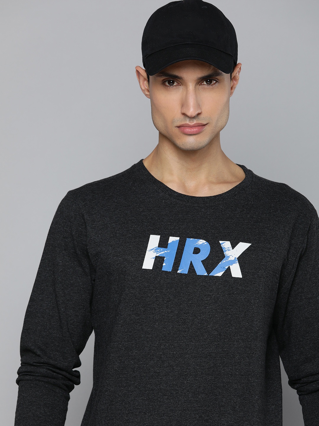 

HRX by Hrithik Roshan Men Graphic Printed Sweatshirt, Charcoal