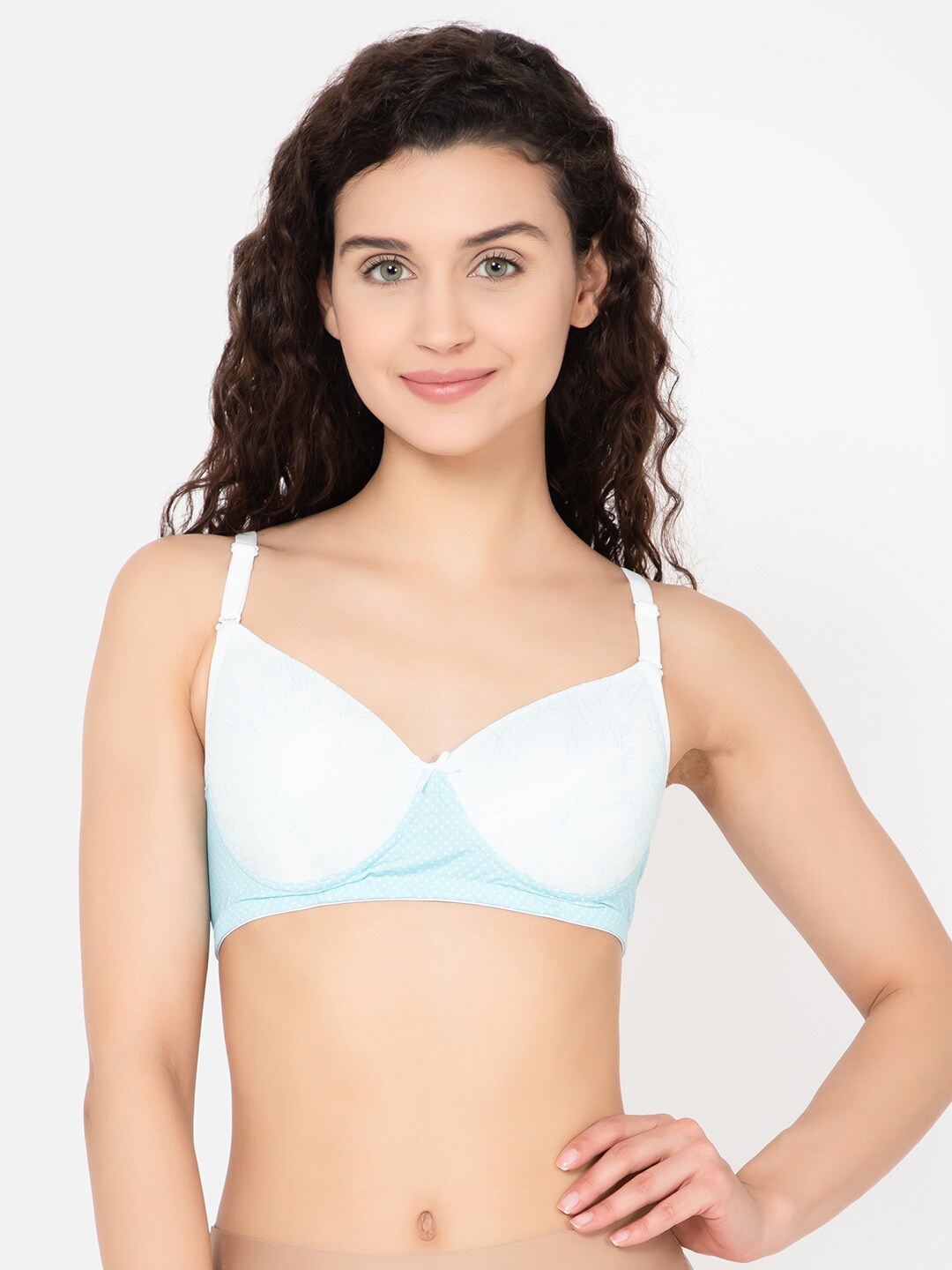 

Clovia Padded Non-Wired T-shirt Bra, Blue