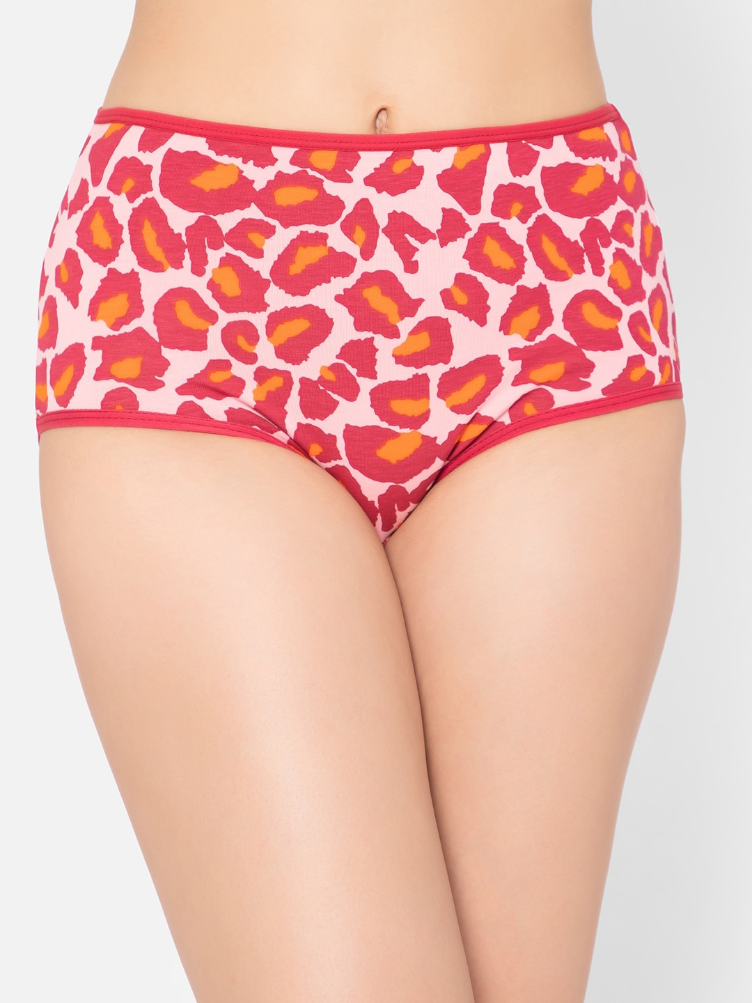 

Clovia Women Animal Printed Cotton Hipster Brief PN3170X043XL, Pink