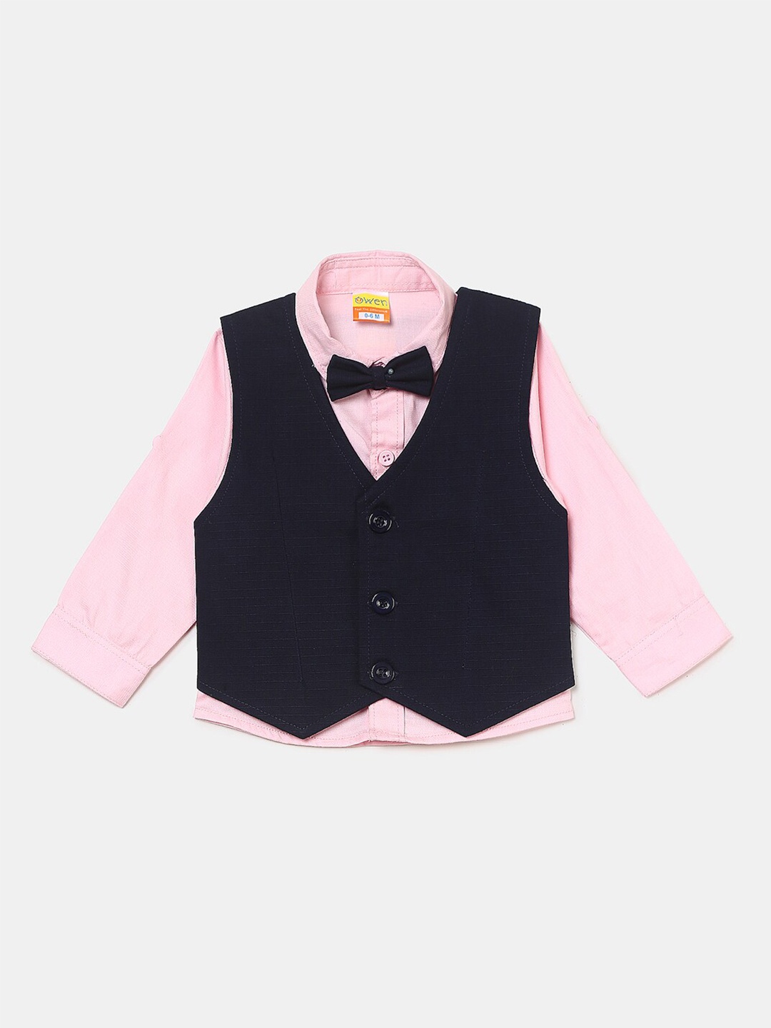 

V-Mart Unisex Kids Cotton Solid Classic Casual Shirt, Pink