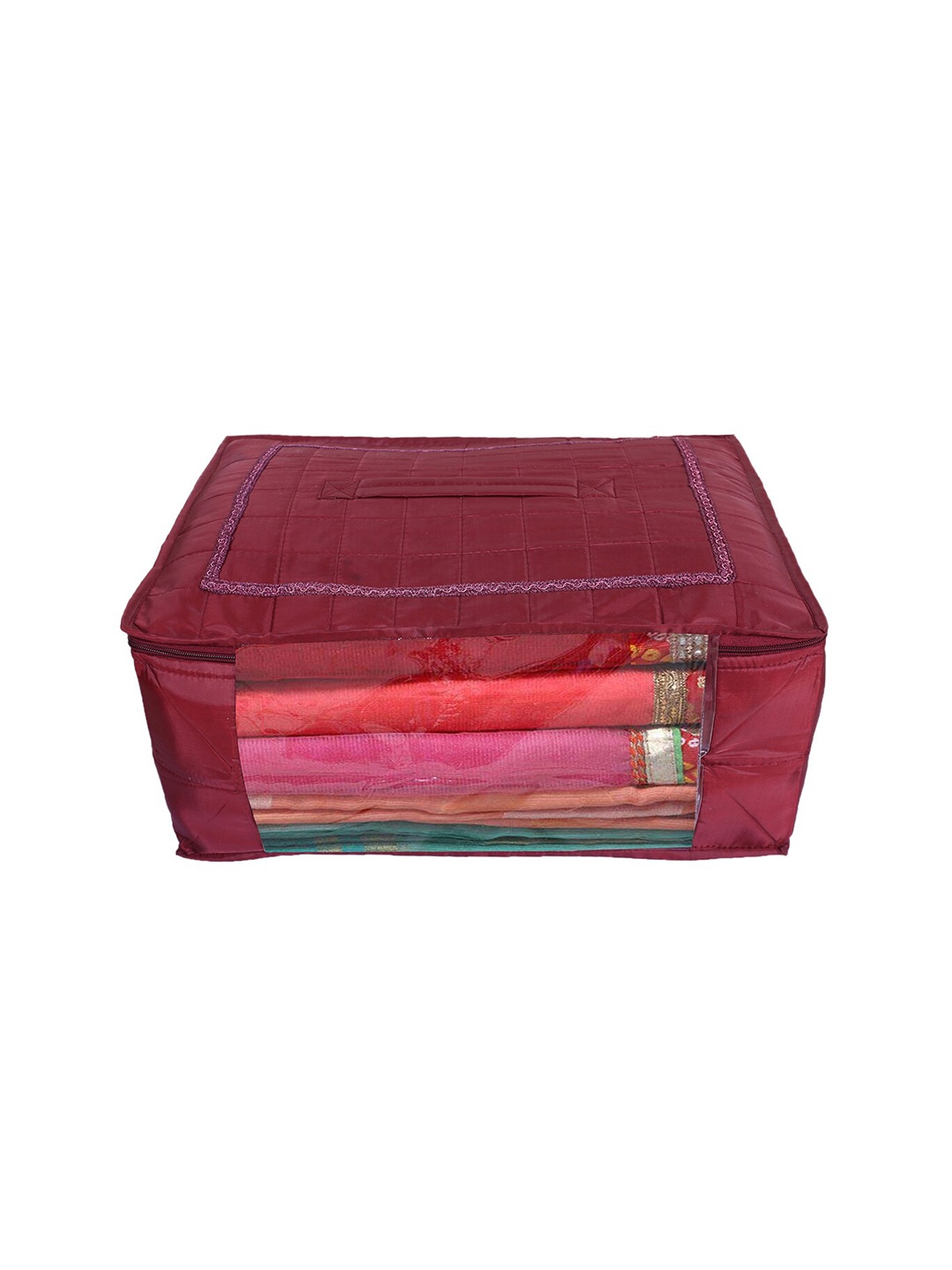 

Kuber Industries Set Of 2 Maroon Saree Organisers
