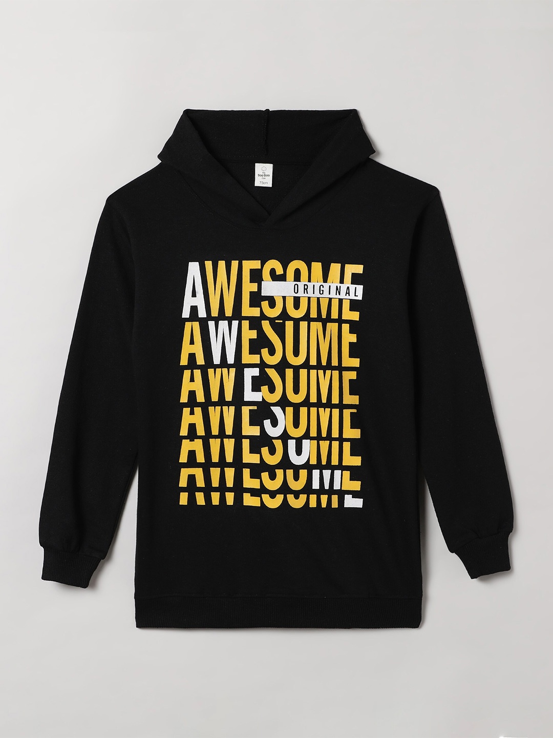 

The Boo Boo Club Kids Printed Hooded Cotton Sweatshirt, Black