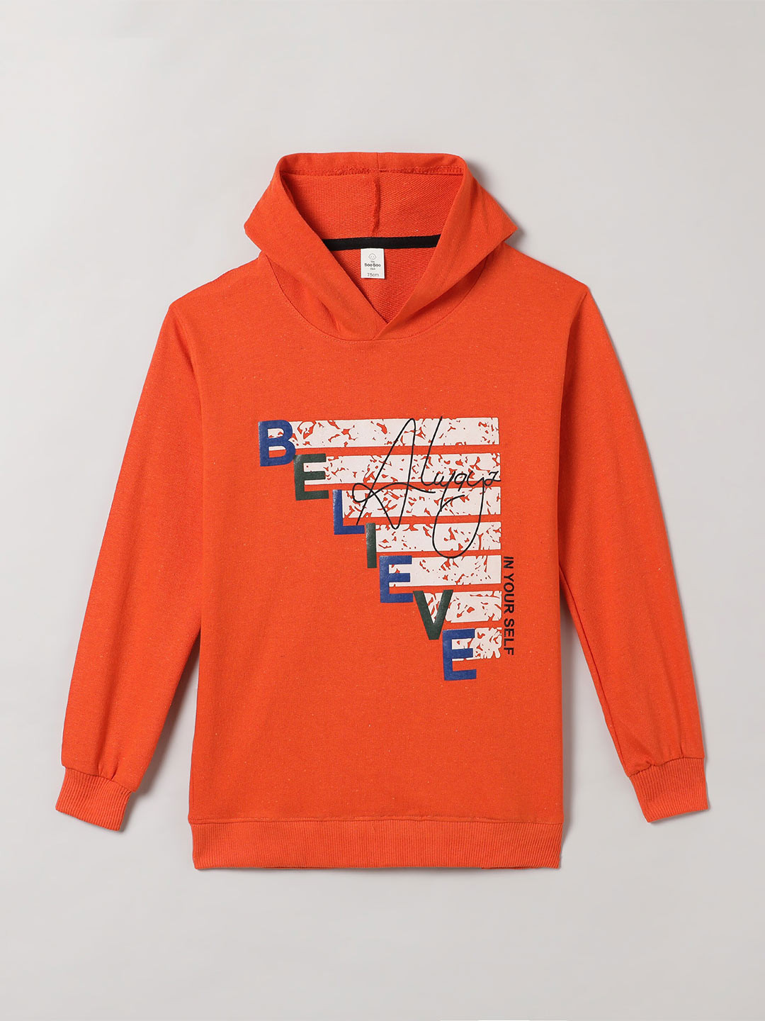 

The Boo Boo Club Kids Printed Hooded Cotton Sweatshirt, Orange