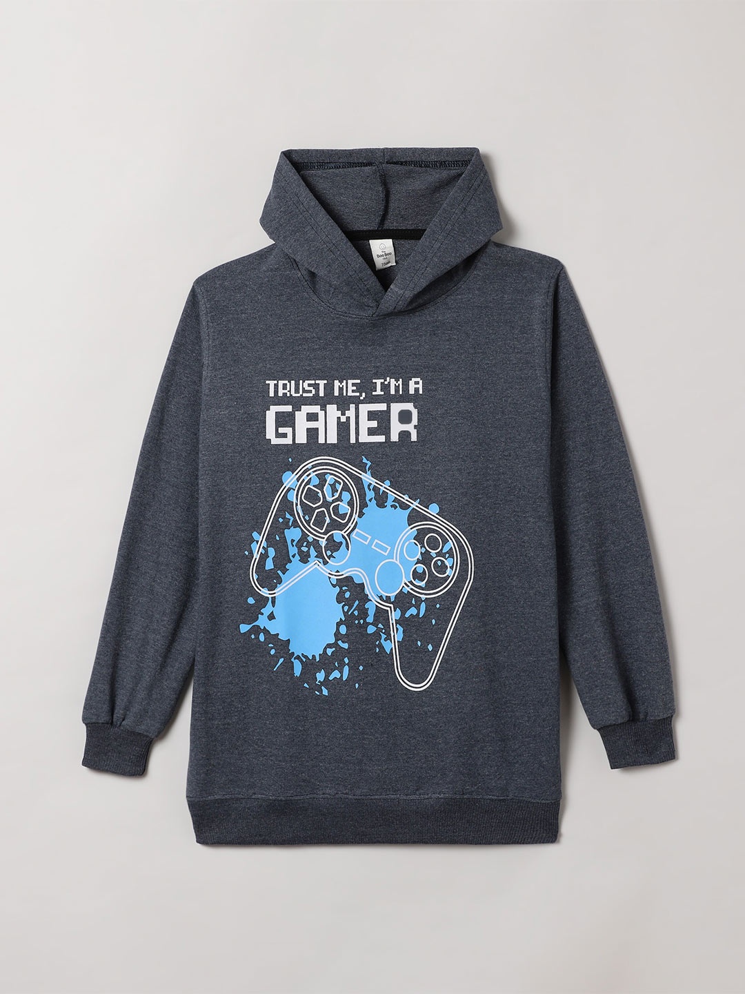 

The Boo Boo Club Kids Printed Hooded Cotton Sweatshirt, Navy blue