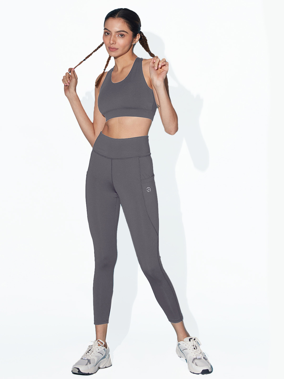 

KICA Sports Bra & High Waisted Leggings Co-Ords, Grey