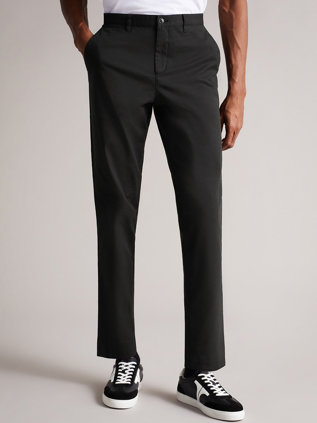 

Ted Baker Men Cotton Chinos Trousers, Black