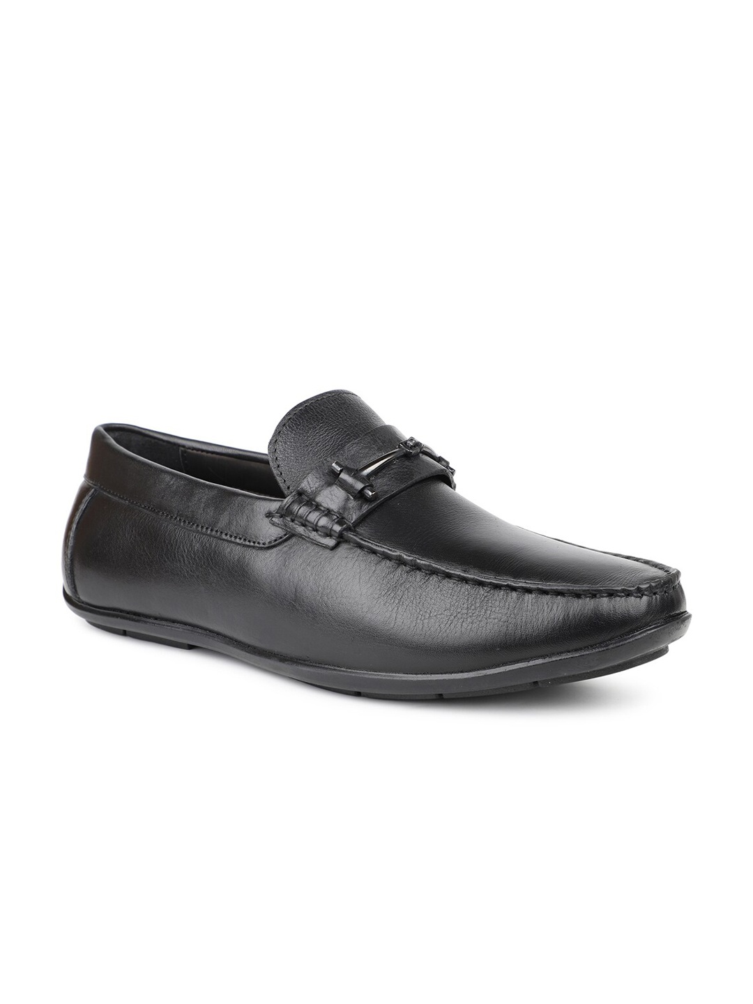 

PRIVO by Inc.5 Men Leather Formal Slip on Loafers, Black