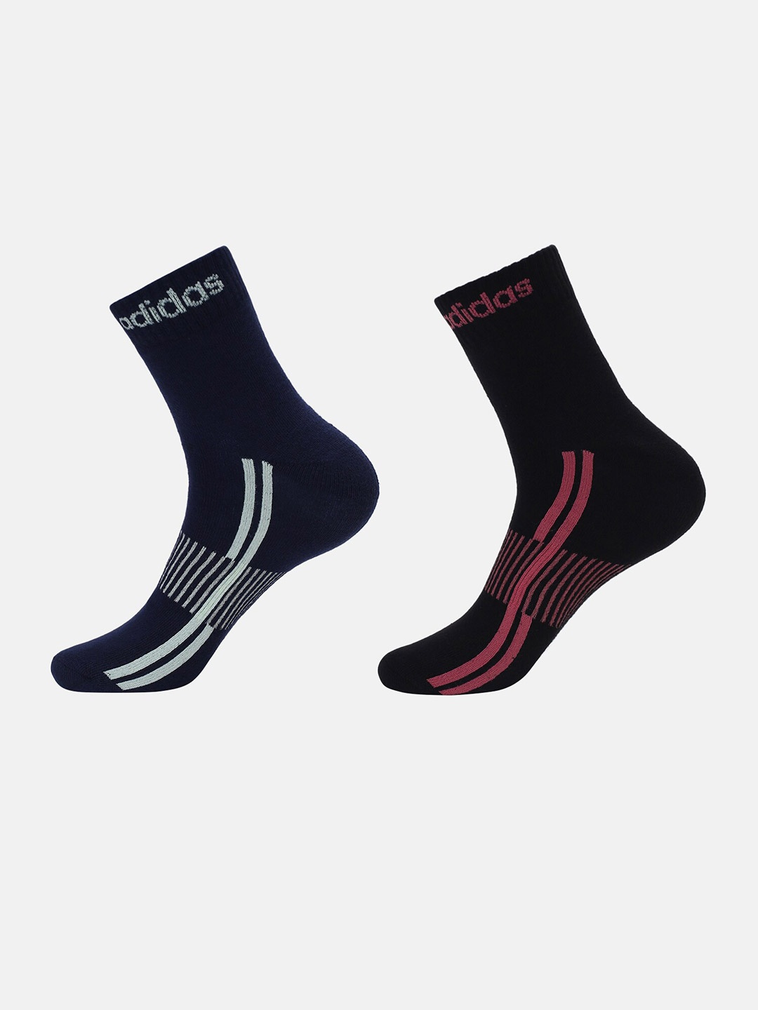 

ADIDAS Men Pack Of 2 Patterned Calf Length Socks, Navy blue