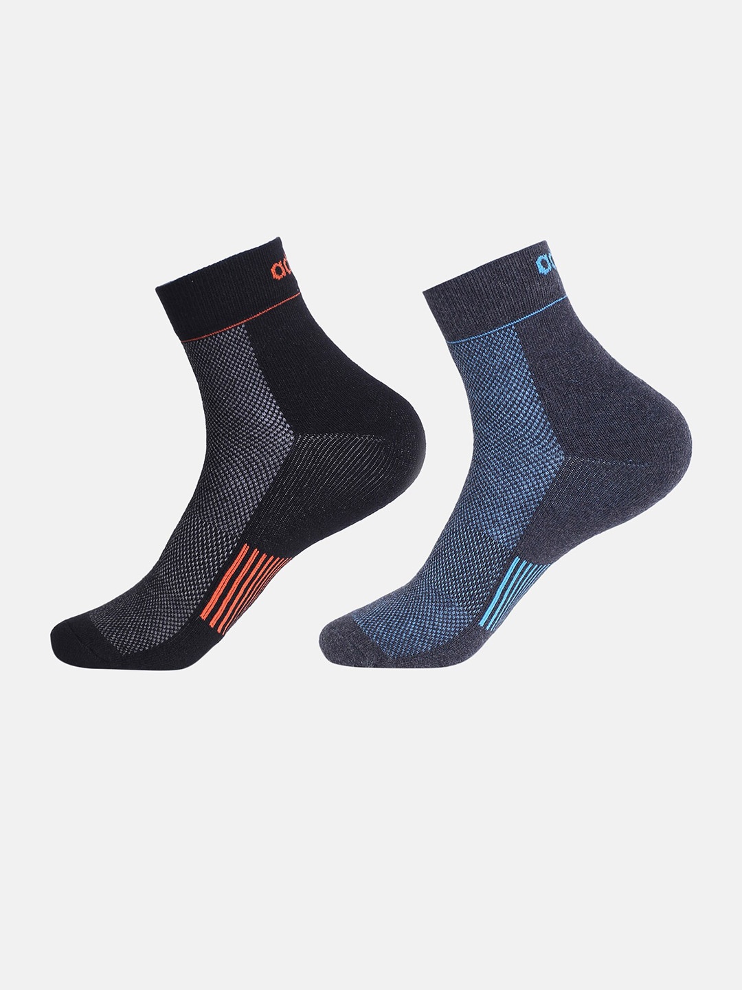 

ADIDAS Men Pack Of 2 Patterned Ankle Length Socks, Black