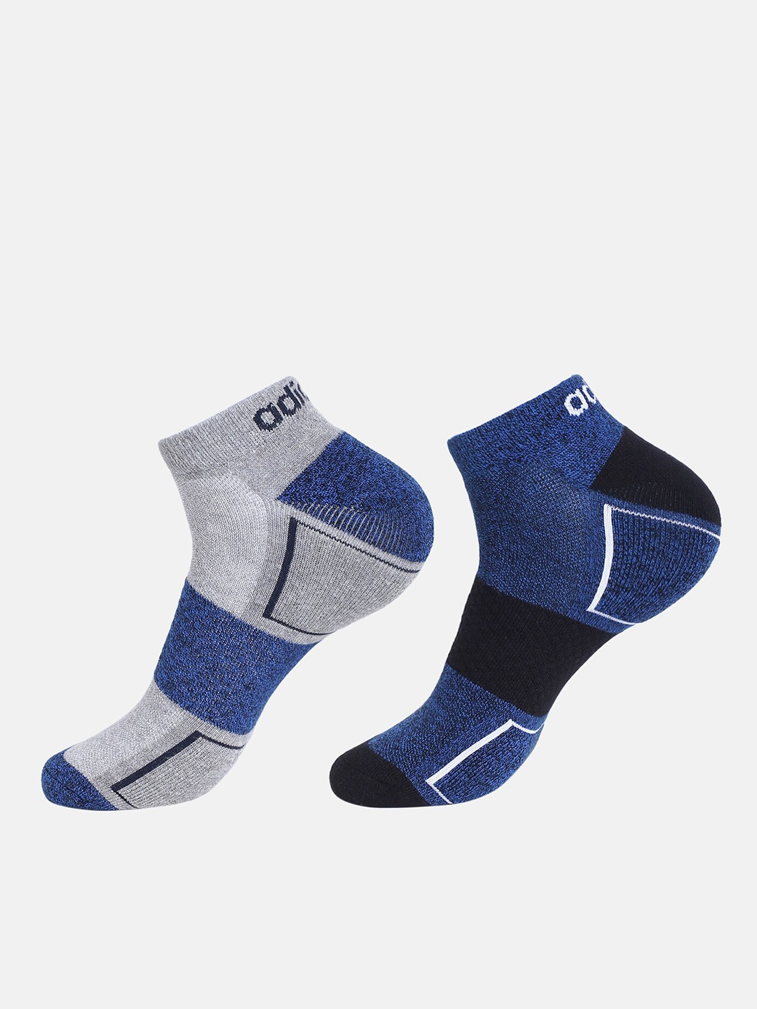 

ADIDAS Men Pack Of 2 Patterned Ankle-Length Socks, Grey