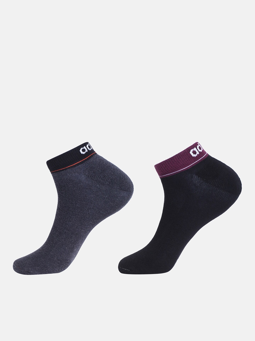 

ADIDAS Men Pack Of 2 Ankle-Length Socks, Charcoal