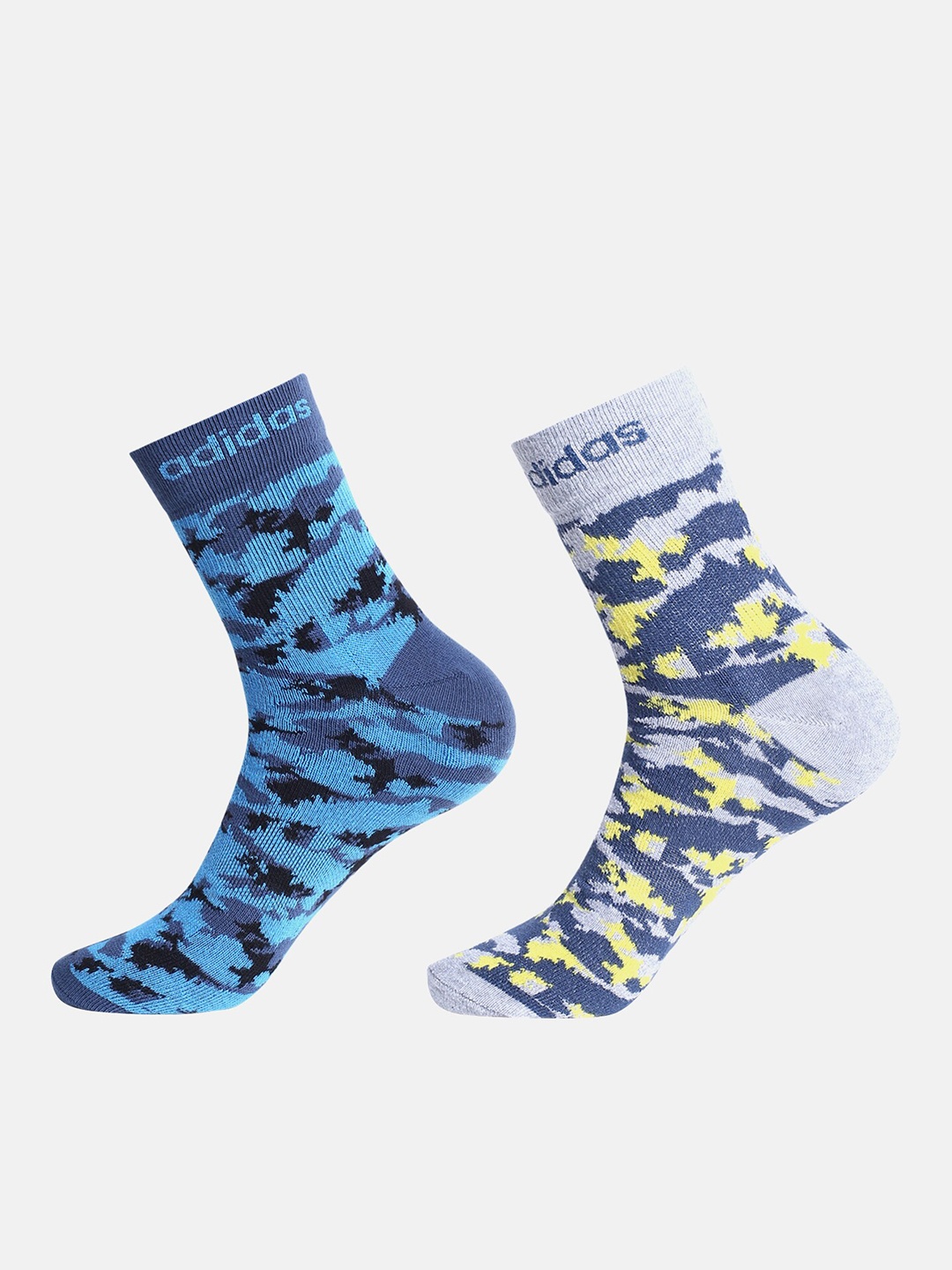 

ADIDAS Men Pack Of 2 Patterned Ankle-Length Socks, Grey