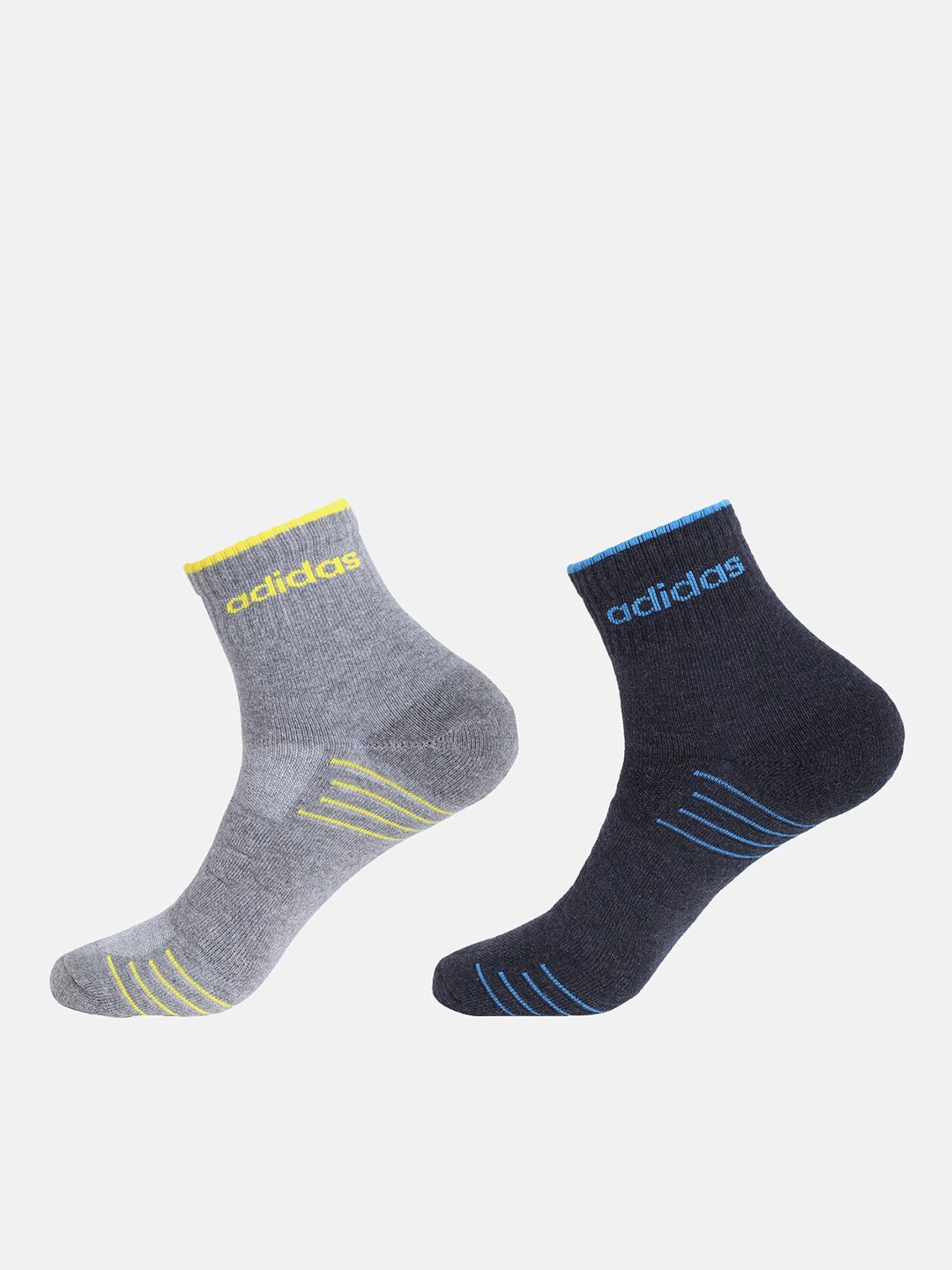 

ADIDAS Men Pack Of 2 Patterned Ankle-Length Socks, Grey