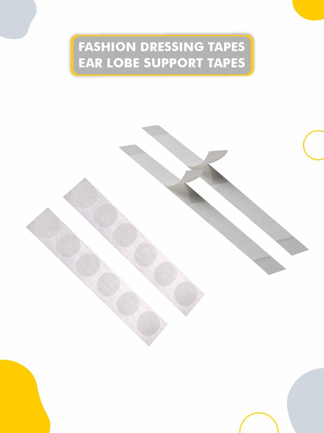 

SLICKFIX Combo Of Fashion Dressing Tape & Ear Lobe Tape - 18 Pcs Each, White