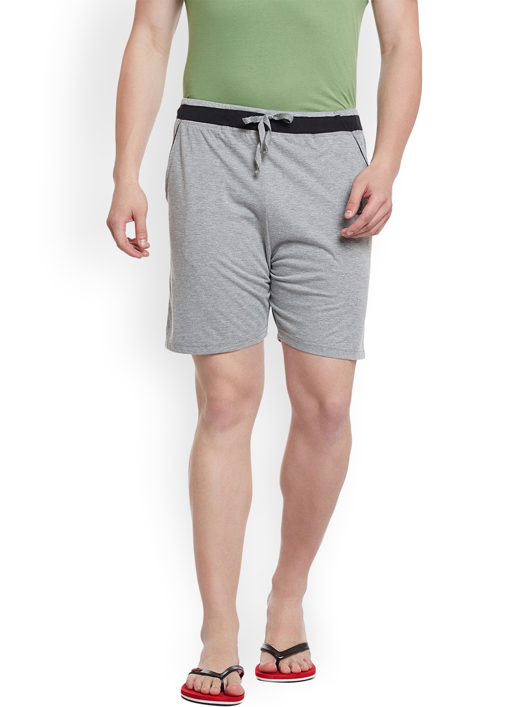 

VIMAL Grey Melange Lounge Shorts