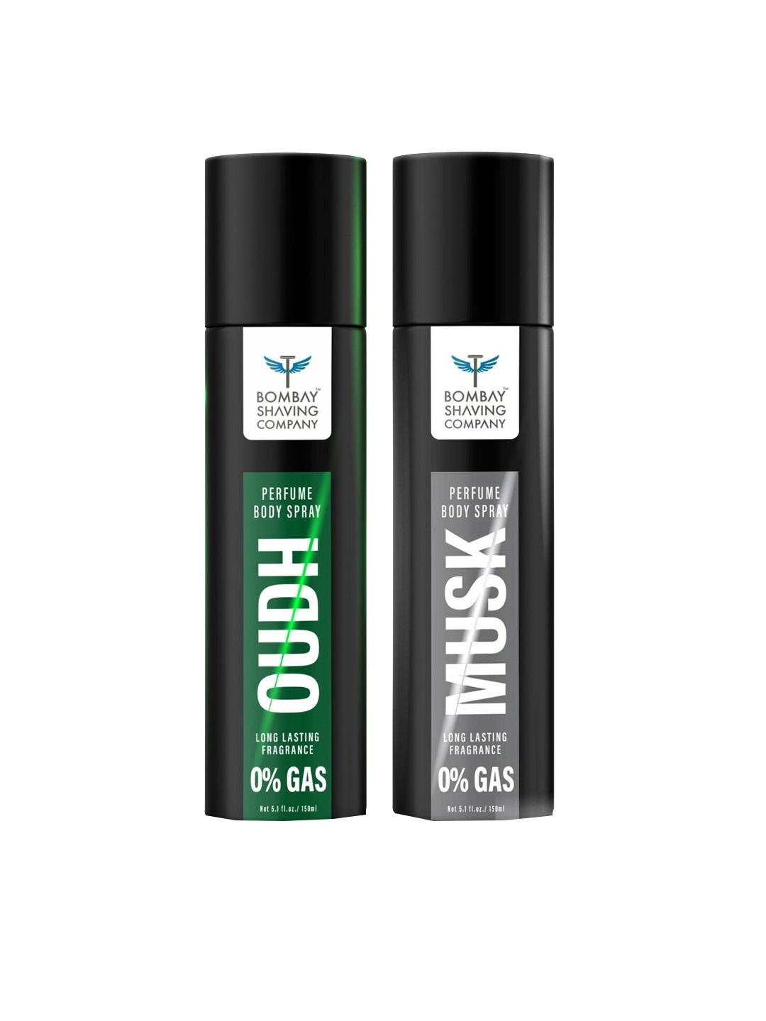 

Bombay Shaving Company Set of Oudh & Musk Long Lasting Deodorant Body Spray - 150 ml each, Green