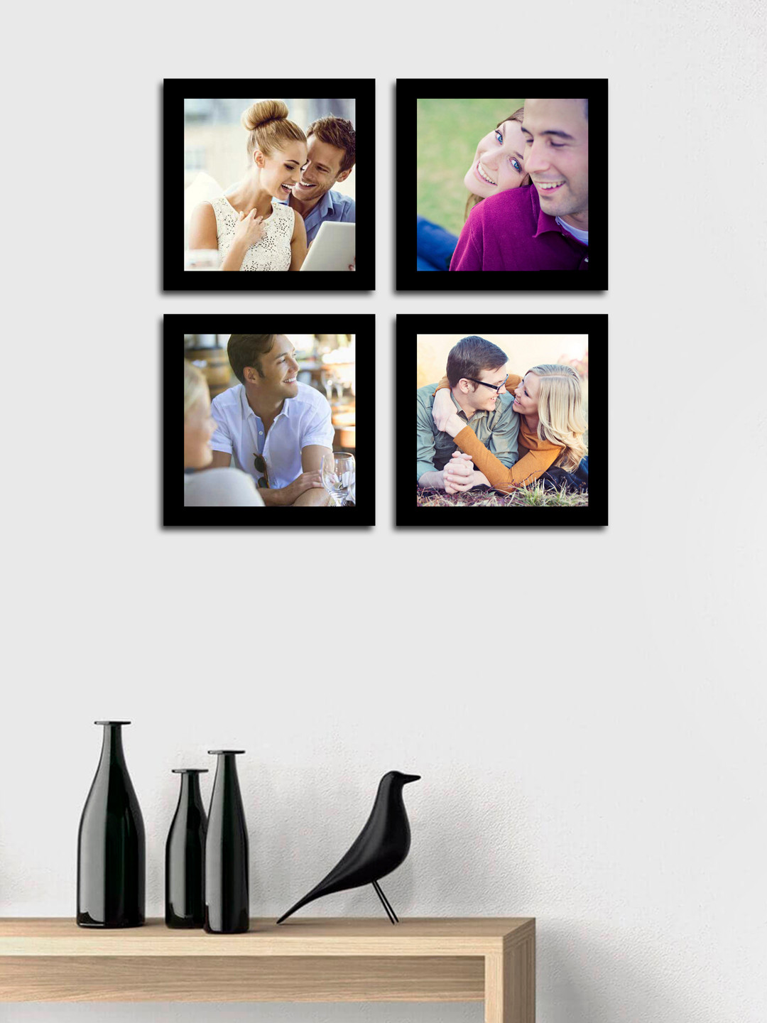 

Art Street Black Set of 4 Photo Frames