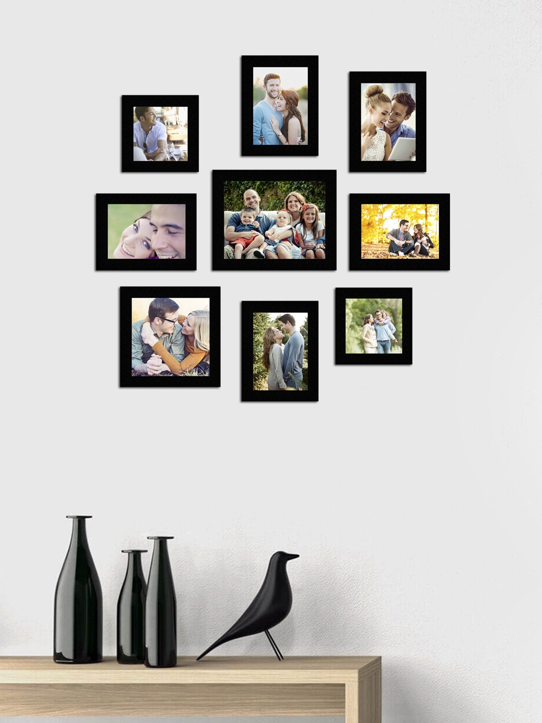 

Art Street Black Set of 9 Photo Frames