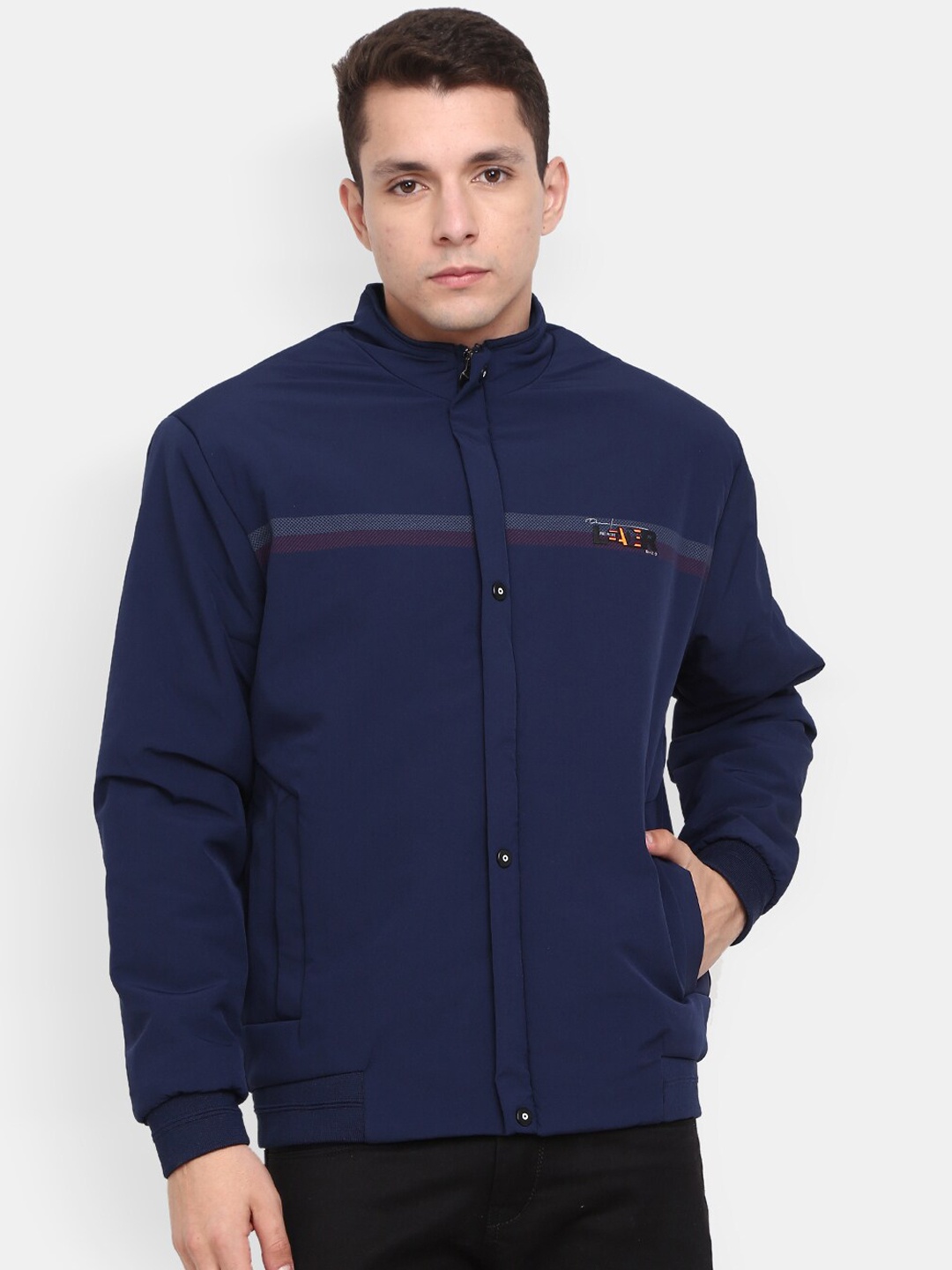 

V-Mart Men Cotton Lightweight Outdoor Sporty Jacket, Blue