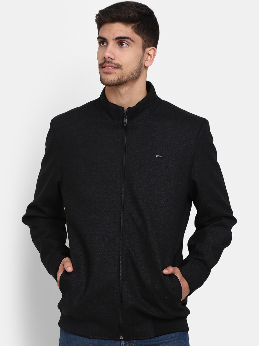 

V-Mart Men Cotton Lightweight Outdoor Tailored Jacket, Black