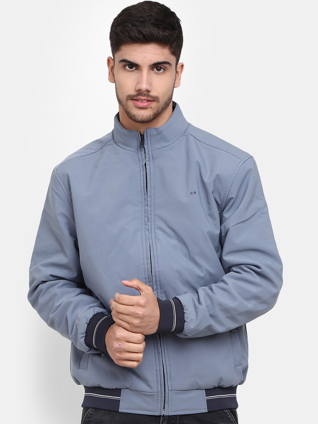 

V-Mart Men Cotton Lightweight Outdoor Bomber Jacket, Blue