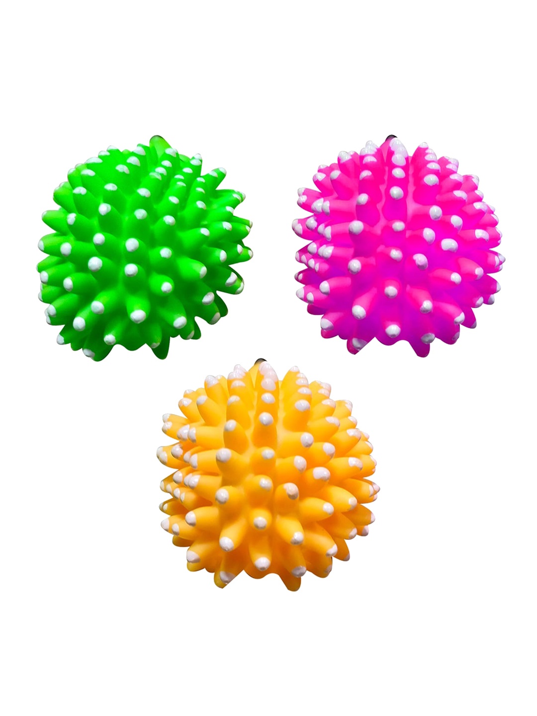 

Emily pets Set Of 3 Plastic Teeth Cleaning Pet Toys, Pink