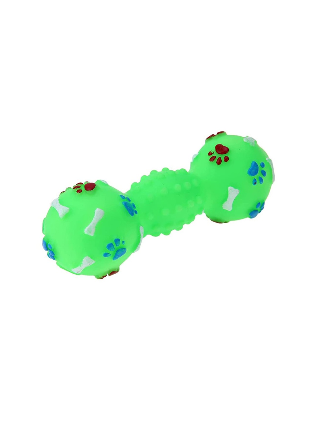 

Emily pets Textured Squeaky Dumbbell-Shaped Toys Teething Puppies, Green
