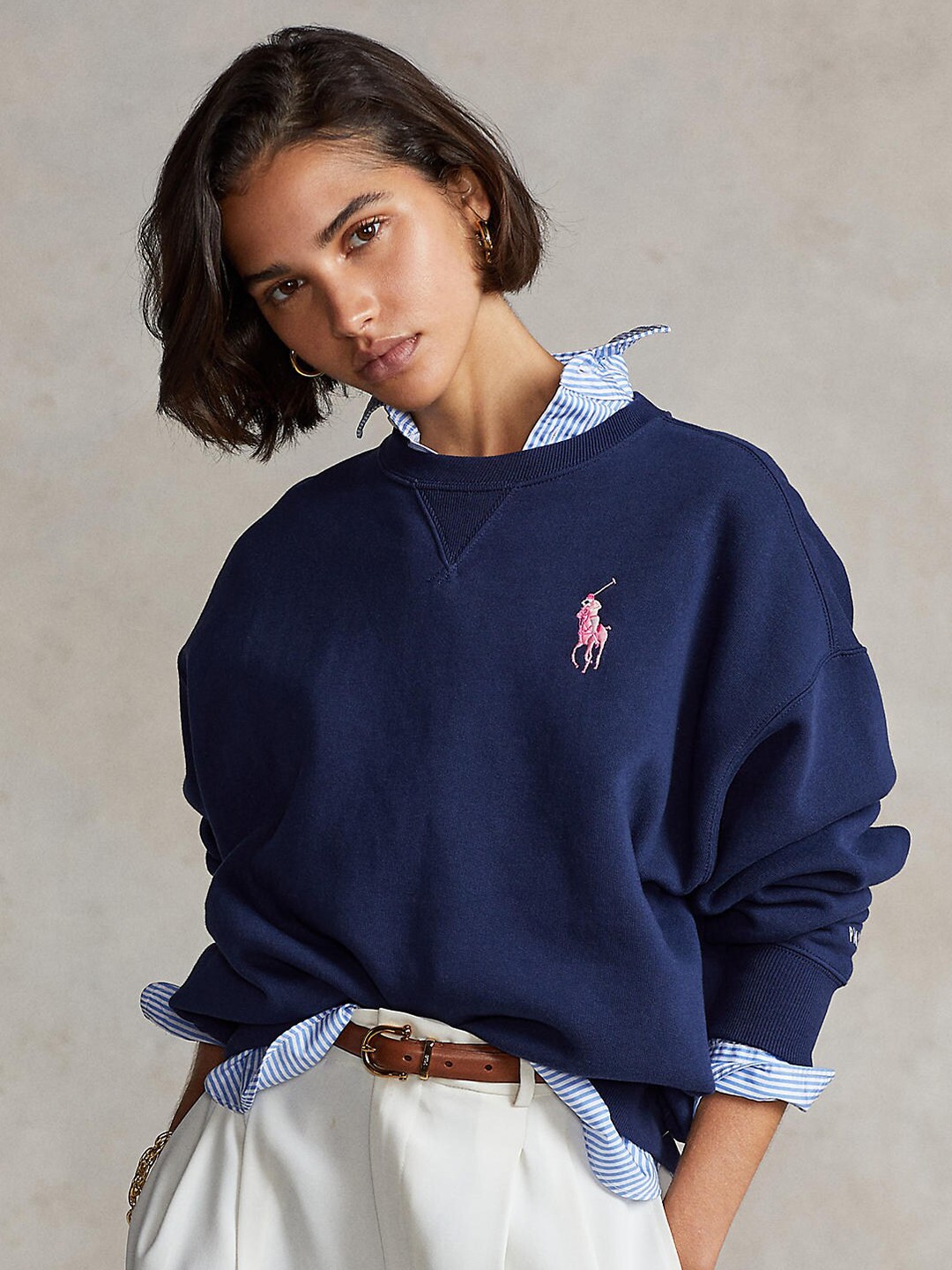 

Polo Ralph Lauren Women Brand Logo Printed Sweatshirt, Navy blue