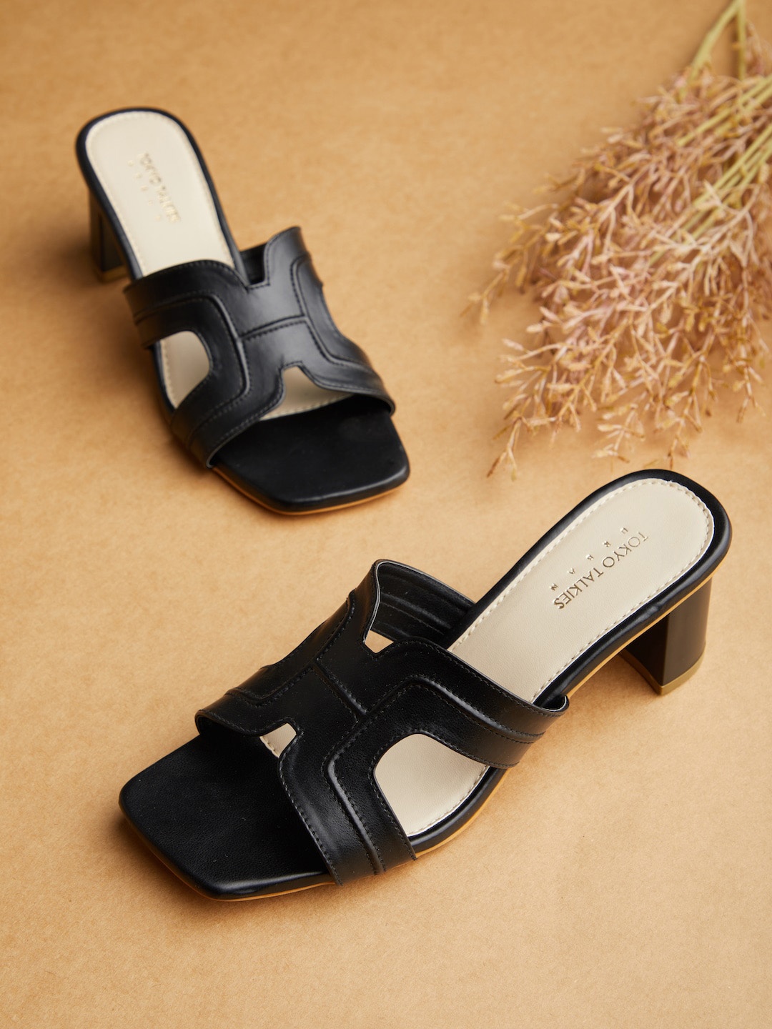 

Tokyo Talkies Square Toe Block Heels, Black