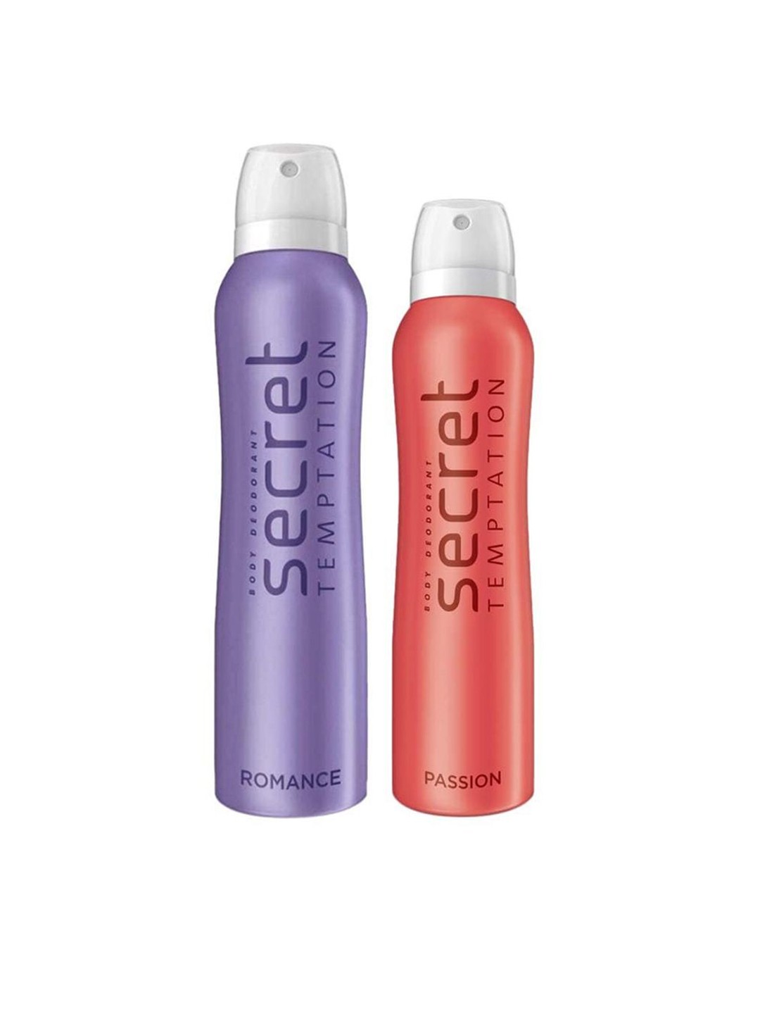 

Secret Temptation Set Of 2 Body Deodorants - Romance 225 ml & Passion 150 ml, Transparent