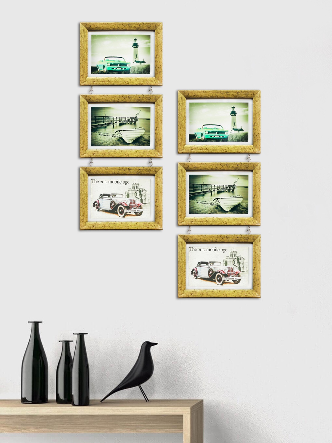 

Art Street Set of 6 Gold-Toned Hanging Drop Photo Frames