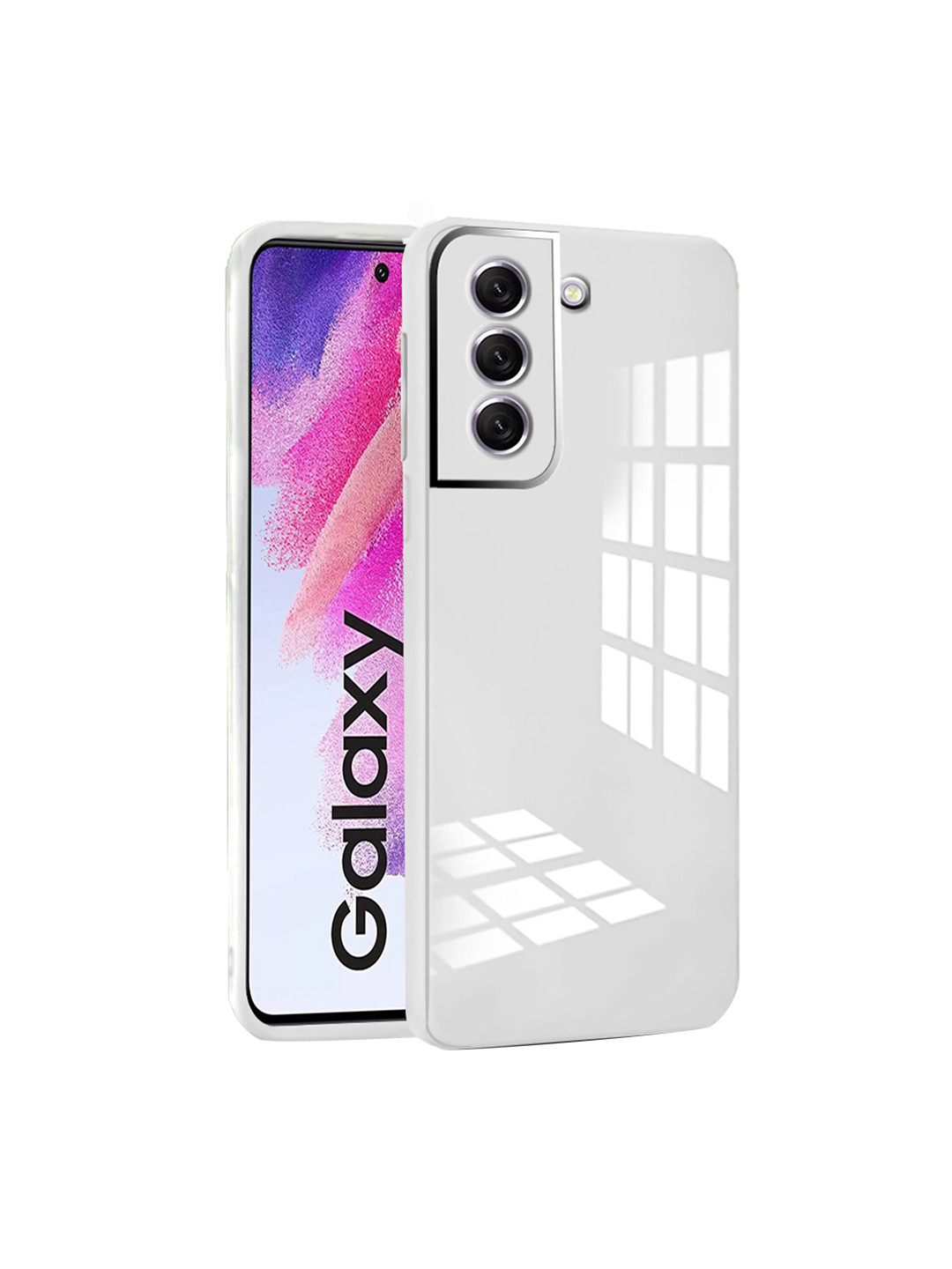 

Karwan Solid Samsung Galaxy S21 Phone Back Case, White