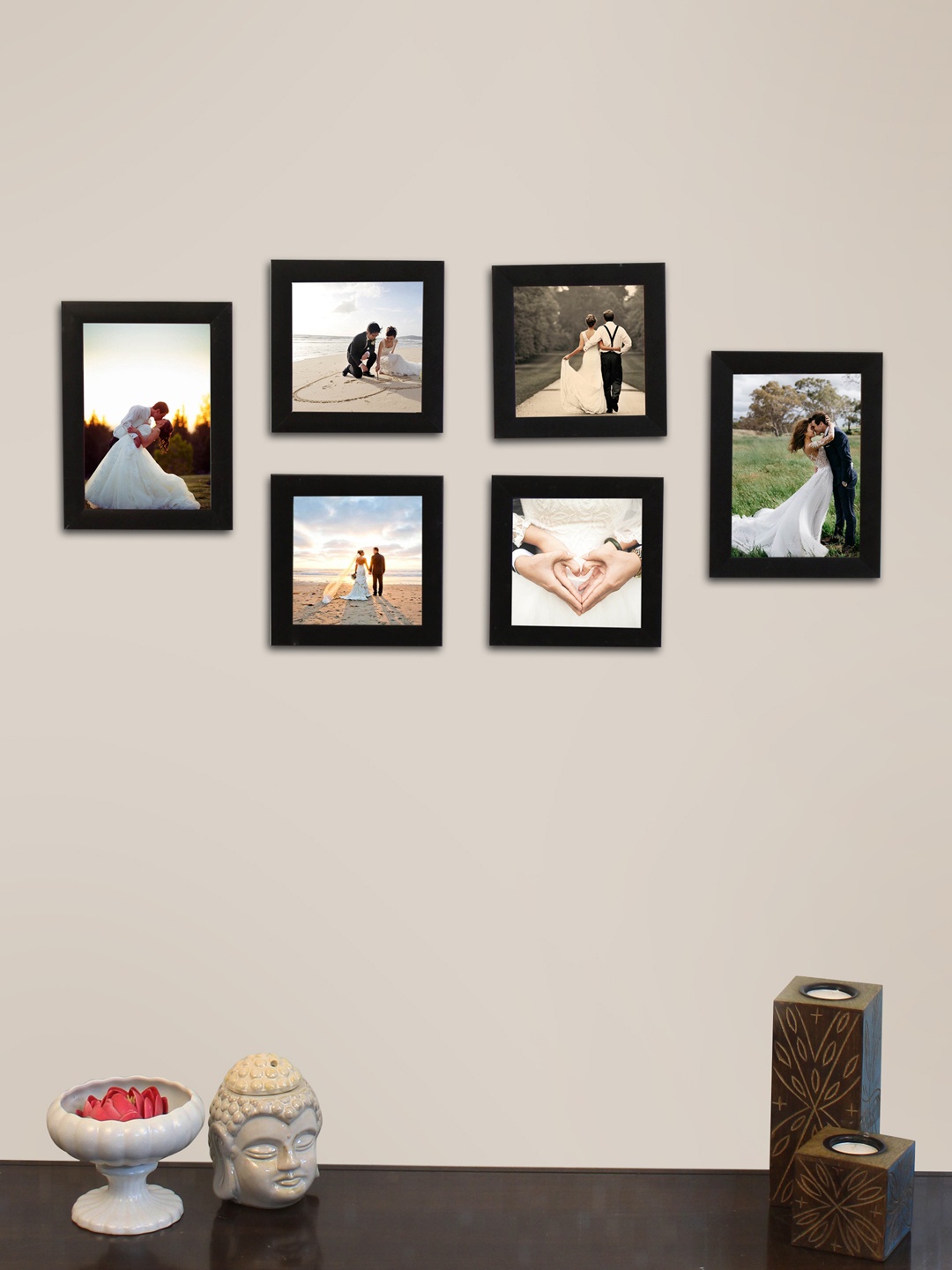 

Art street Set of 6 Photo Frames, Black