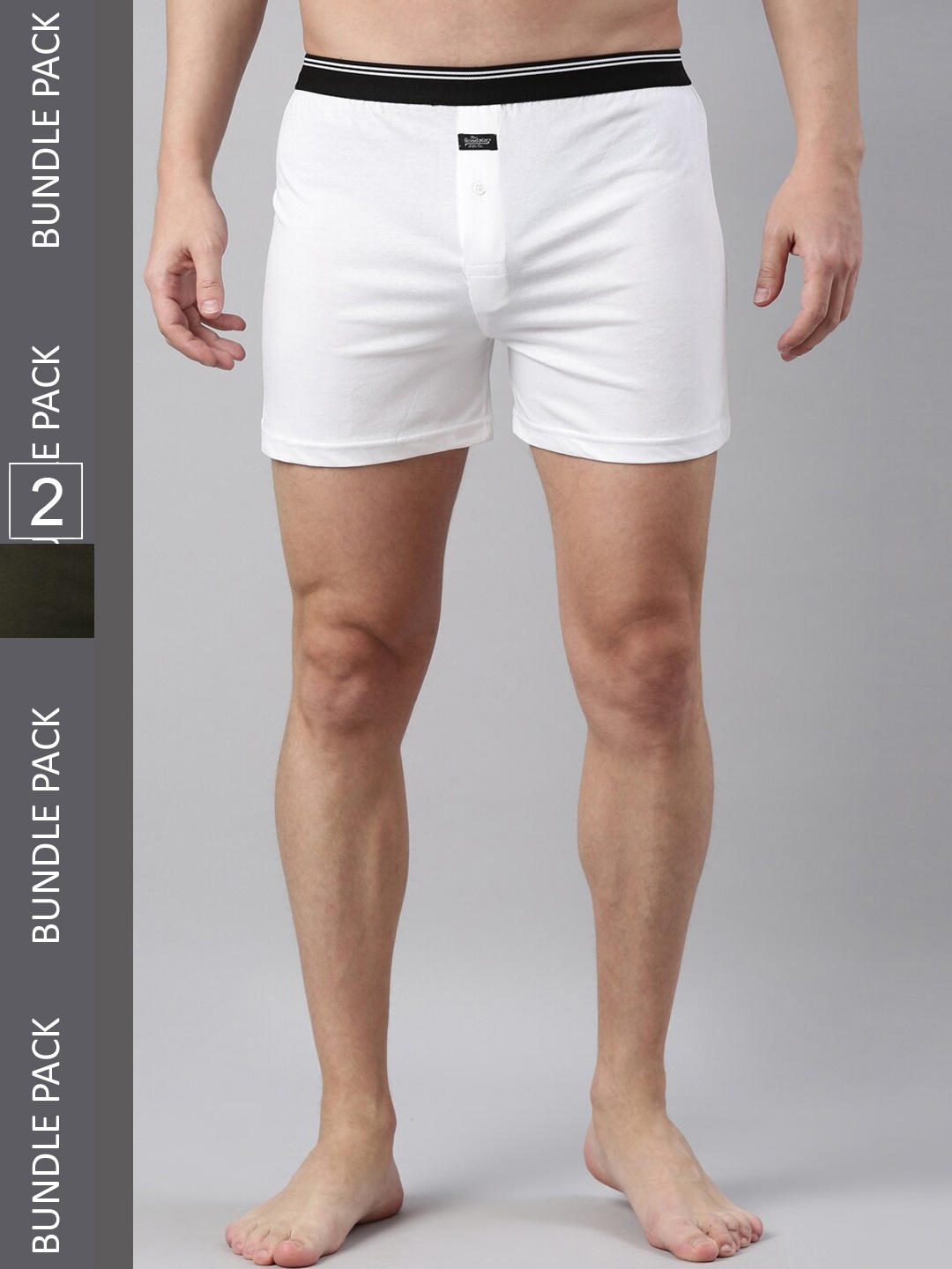 

Roadster Men Pack Of 2 Pure Cotton Boxers RR-BS-WHOL, White