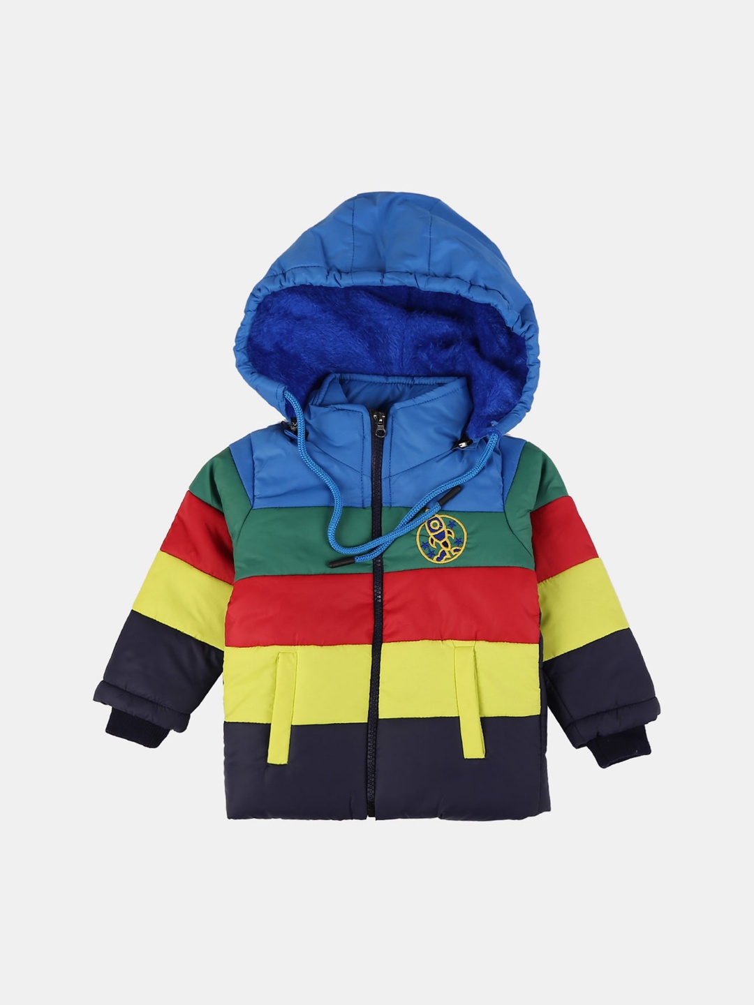 

V-Mart Kids Striped Lightweight Outdoor Cotton Padded Jacket, Blue