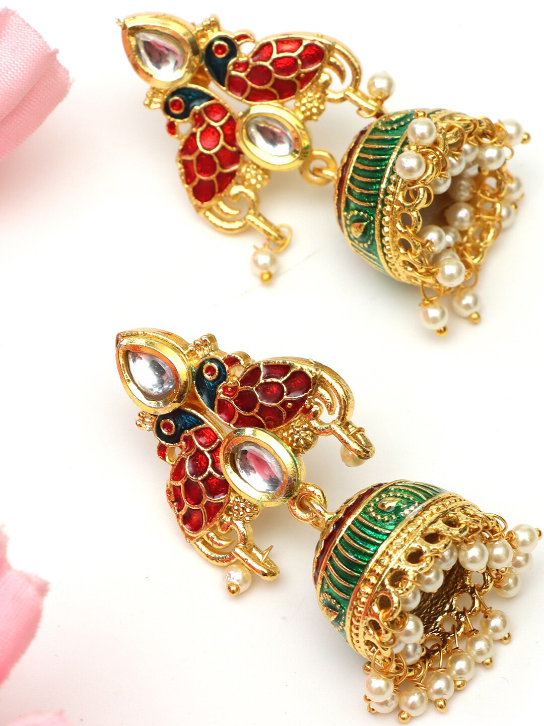 

Ozanoo Gold-Plated Classic Jhumkas Earrings