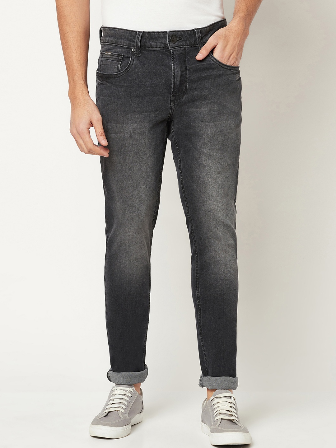 

Blue Buddha Men Skinny Fit Pure Cotton Stretchable Jeans, Black