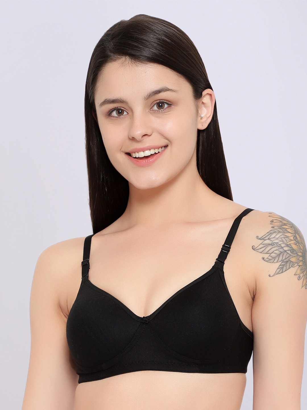 

JJAAGG T Solid Lightly Padded Everyday Bra, Black