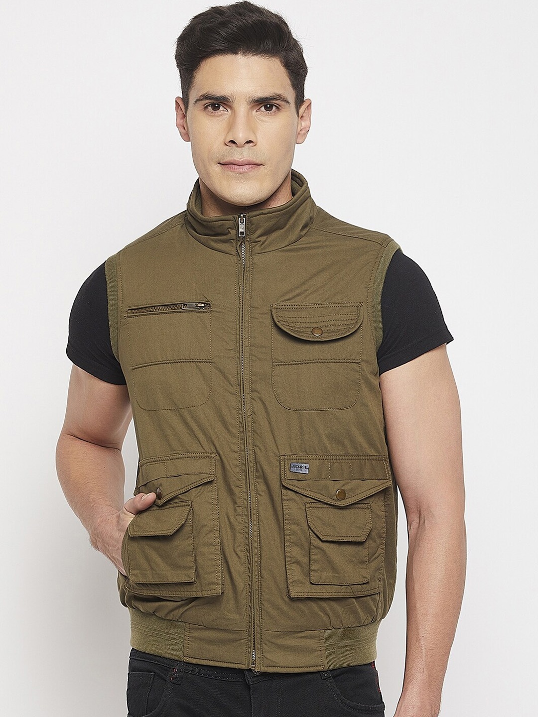 

Duke Men Pocket Detail Puffer Jacket, Green
