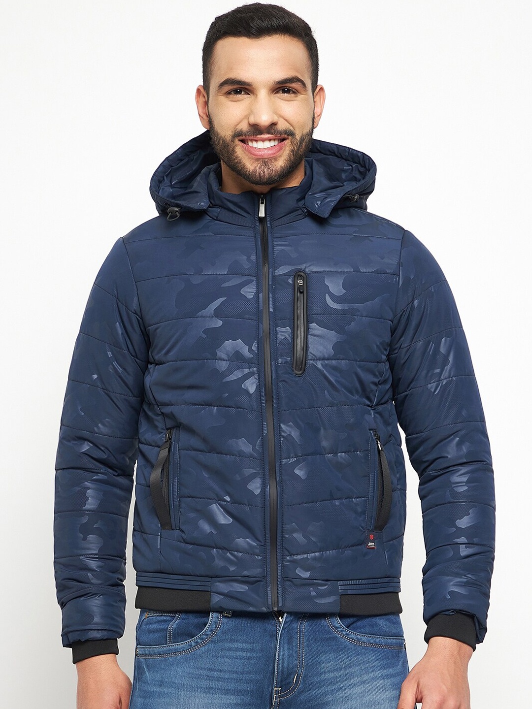 

Duke Men Camouflage Padded Jacket, Blue